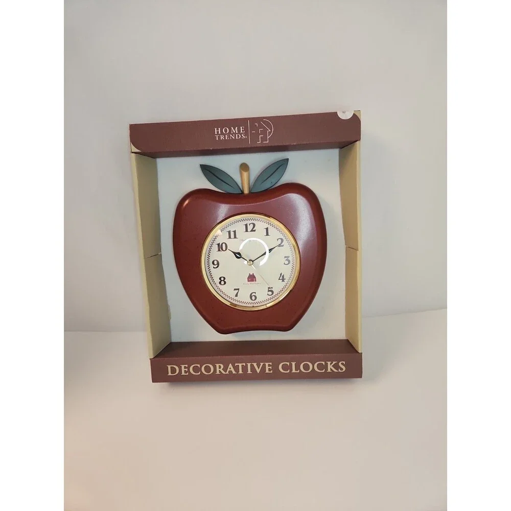 Sterling And Noble Apple Wall Clock Country Clock Company Home Trends Tested NIB
